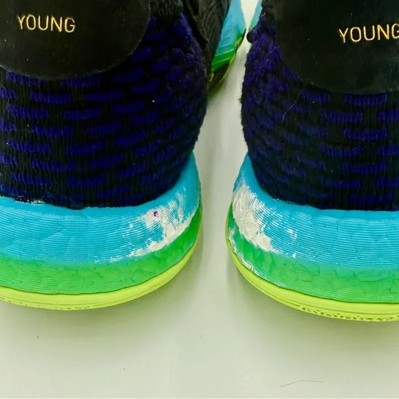 Adidas Trae Young 2 Trae-Tlien‎ Boys Size 6 Core Black H06473 Team Solar Green - Picture 14 of 15